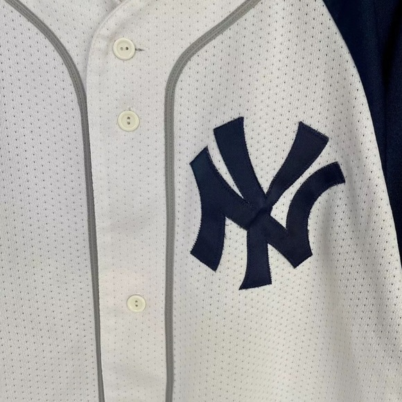 Vintage New york yankees jersey Majestic Size L Retro Ruth Sz-L - Picture 3 of 8